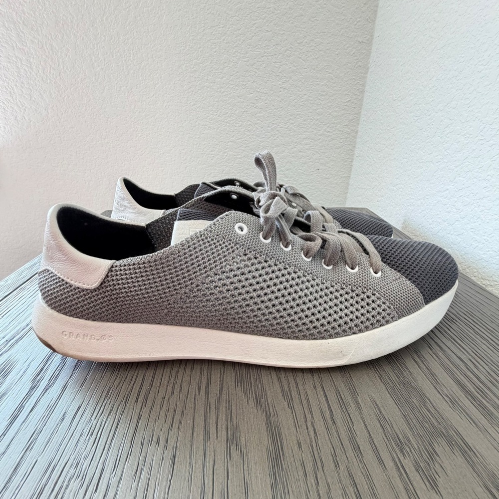 Cole Haan GrandPro Rally Laser Cut Knit Sneakers Grey C26625 Mens 10.5M
